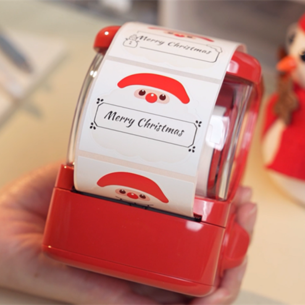 HPRT NEW1 Portable Thermal Label Printer with One Label Roll Red