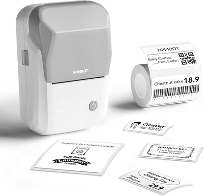 NIIMBOT B1 - Portable Thermal Label Printer - For Office & Small Biz Light Sand