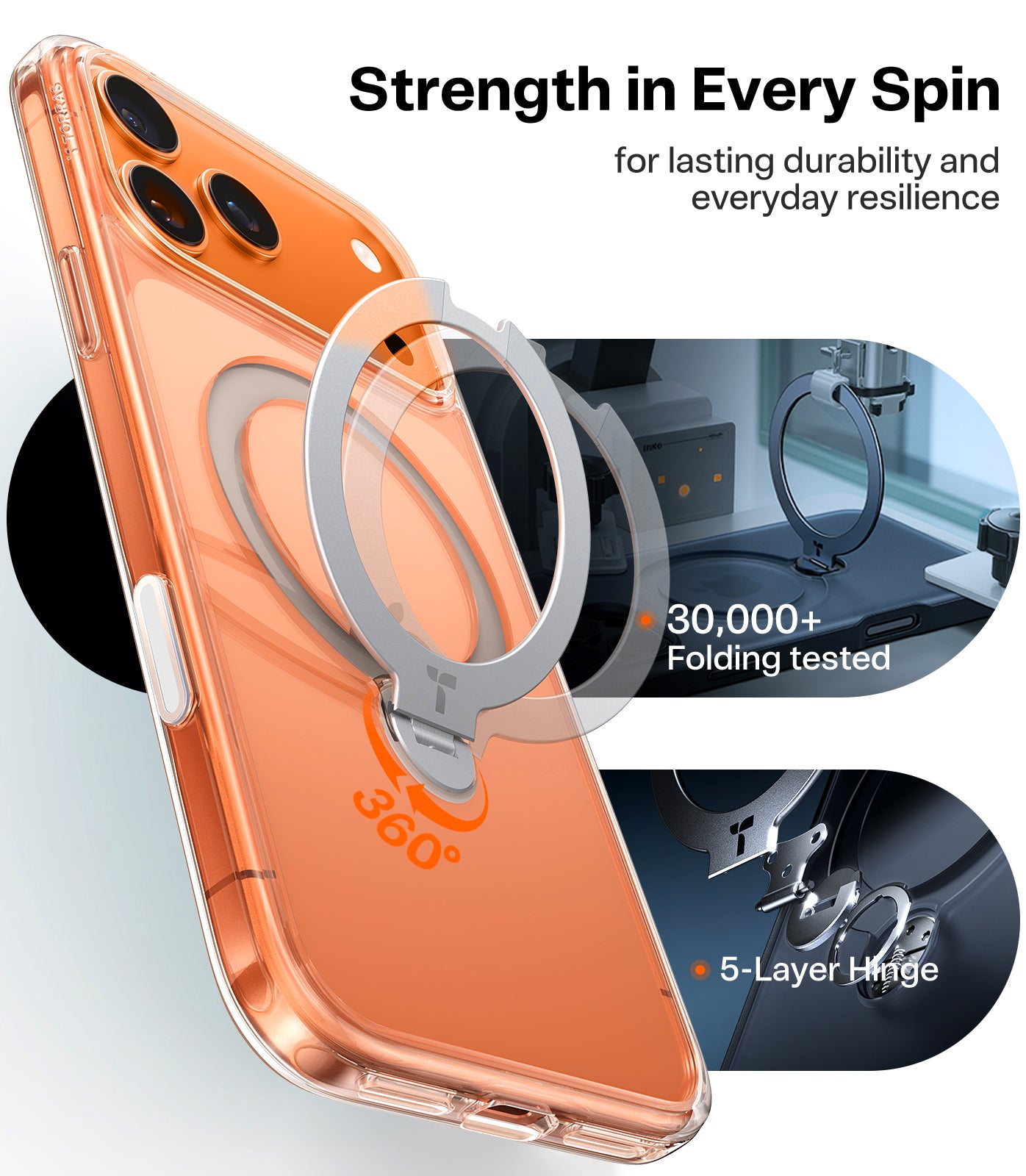 TORRAS Ostand Pro Series iPhone 17 Pro Phonecase CLEAR