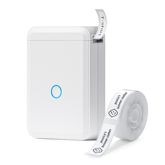 NIIMBOT D110 - Portable Label Printer - Compact Bluetooth - Home/Office white