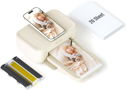 HPRT CP4100 - Wi-Fi Connection Instant 4*6 Paper Photo Printer Cream White