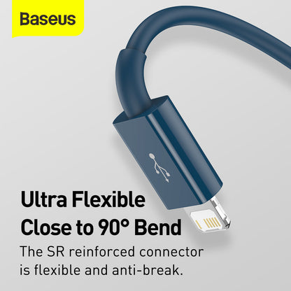 Baseus Superior Series Fast Charging Data Cable USB to M+L+C 3.5A 1.5m