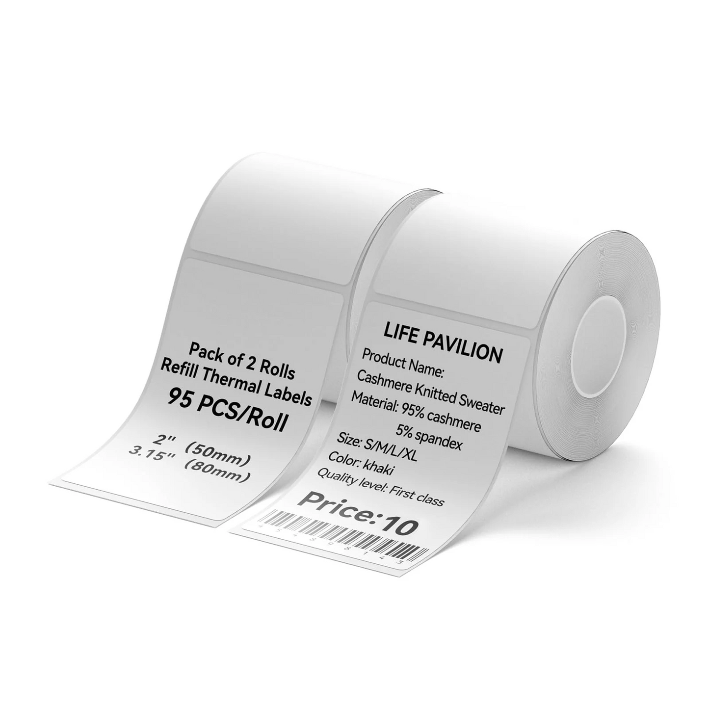 Niimbot White Label Tape Set For (3 Rolls) B21/B1/B3S 2 Rolls Set 50×80-95 pieces
