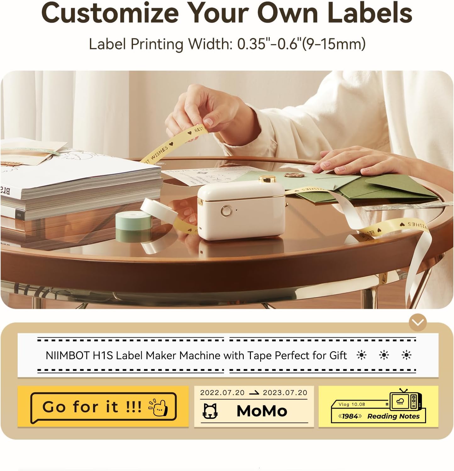 Niimbot H1S Portable Thermal Label Printer-Bluetooth Vibrant Color Printing by Your Device - Niimbot Online