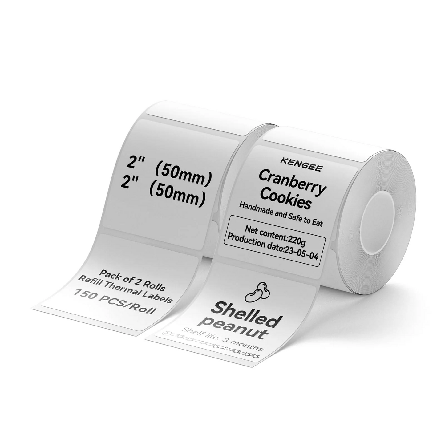 Niimbot White Label Tape Set For (3 Rolls) B21/B1/B3S 2 Rolls Set 50×50- 150 pieces