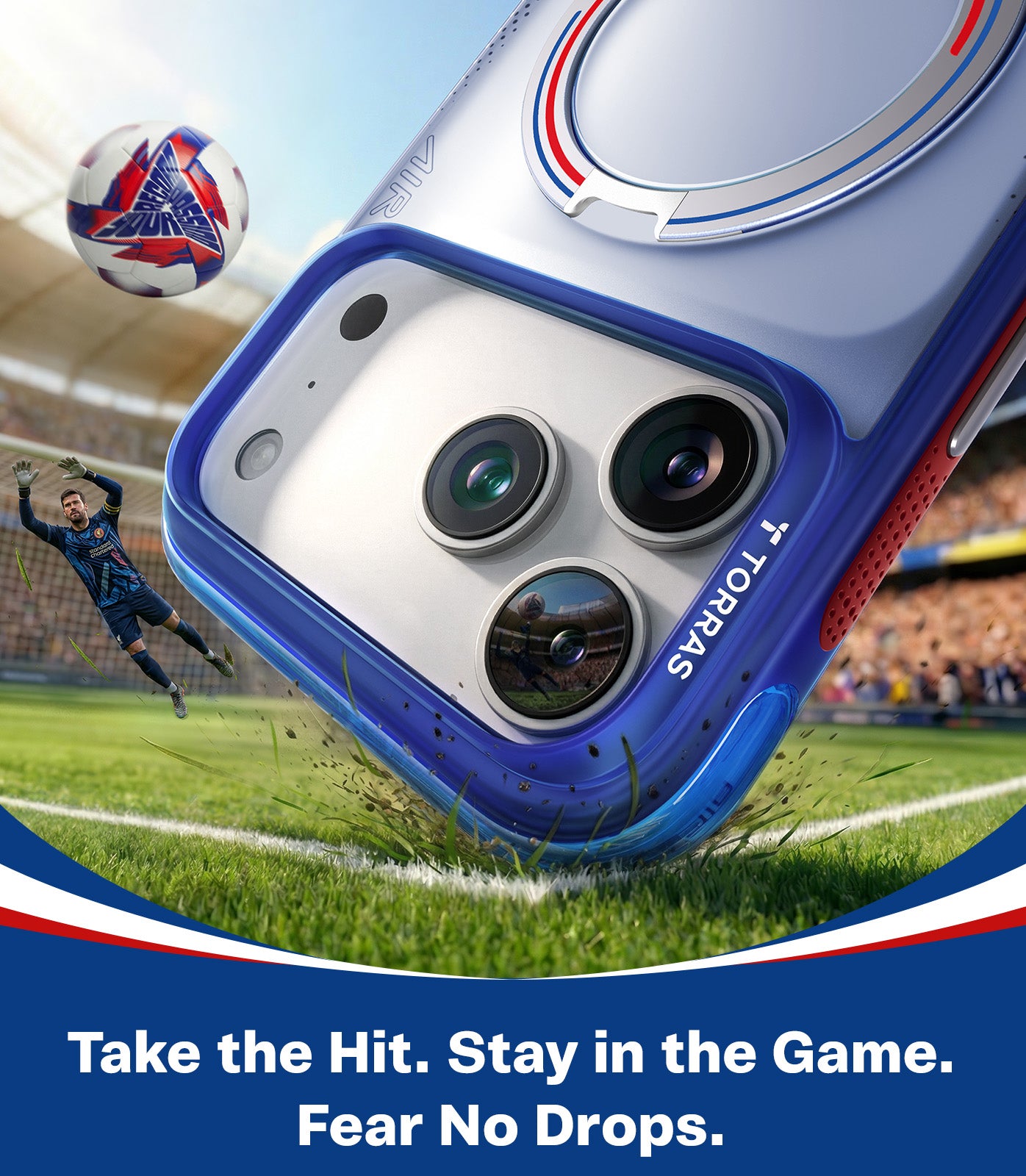 Torras iPhone 17 MagSafe 360 Kickstand Case Japan Football Edition