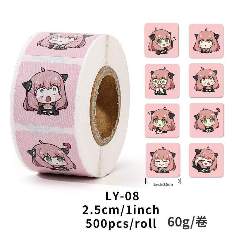 Stickers for Children Girls Cute Sanrio Sealing Stickers Student Guka Journal Material Roll Stickers Reward Teacher Use
