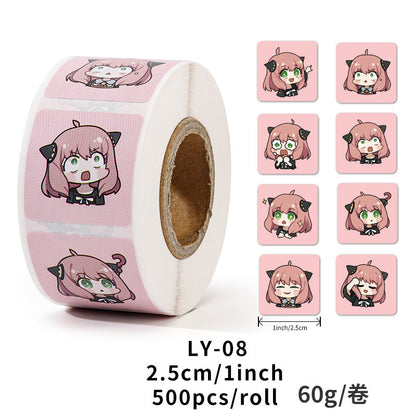Stickers for Children Girls Cute Sanrio Sealing Stickers Student Guka Journal Material Roll Stickers Reward Teacher Use