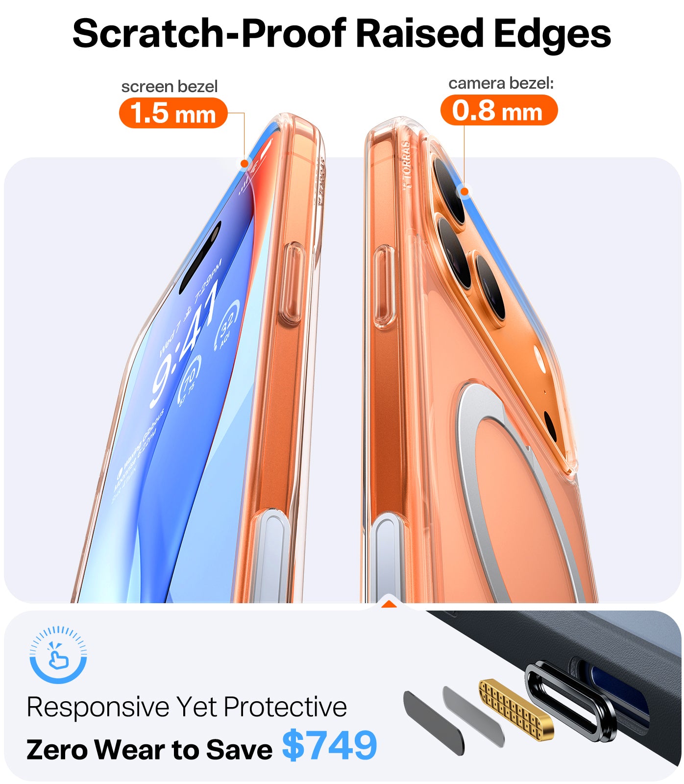 TORRAS Ostand Pro Series iPhone 17 Pro Phonecase CLEAR