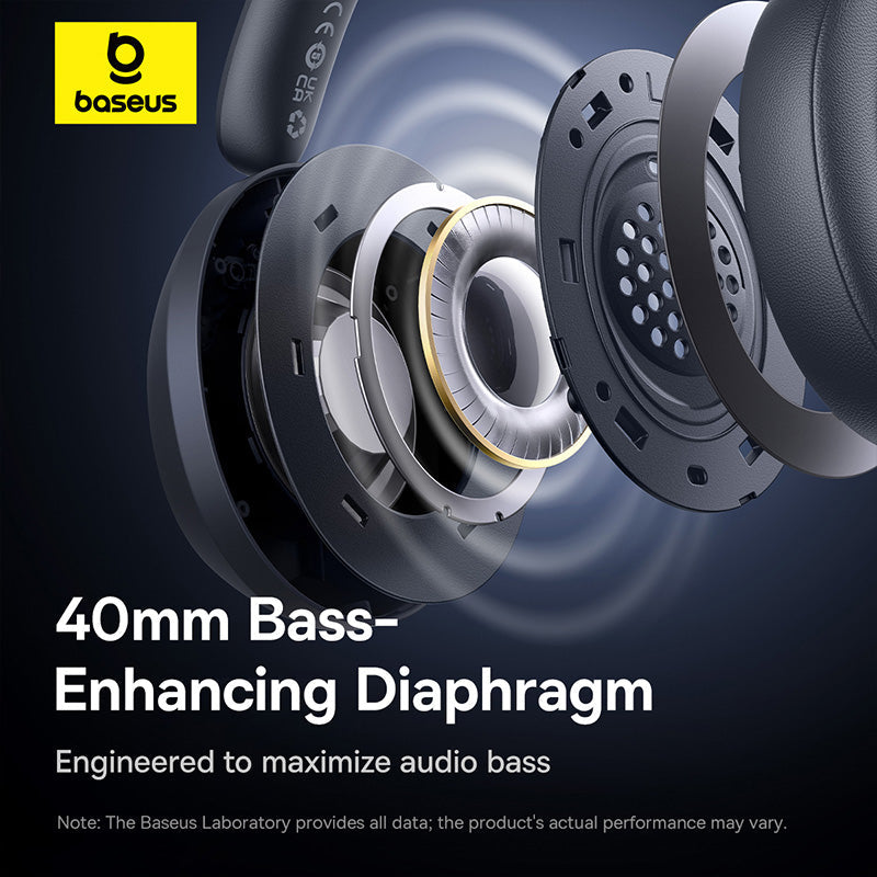 Baseus - Bass 35 Max - Wireless Headphones - Max Bass, Bluetooth 5.3 - Music, Sports