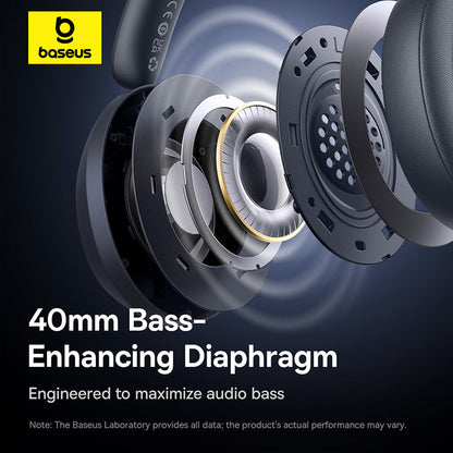 Baseus - Bass 35 Max - Wireless Headphones - Max Bass, Bluetooth 5.3 - Music, Sports