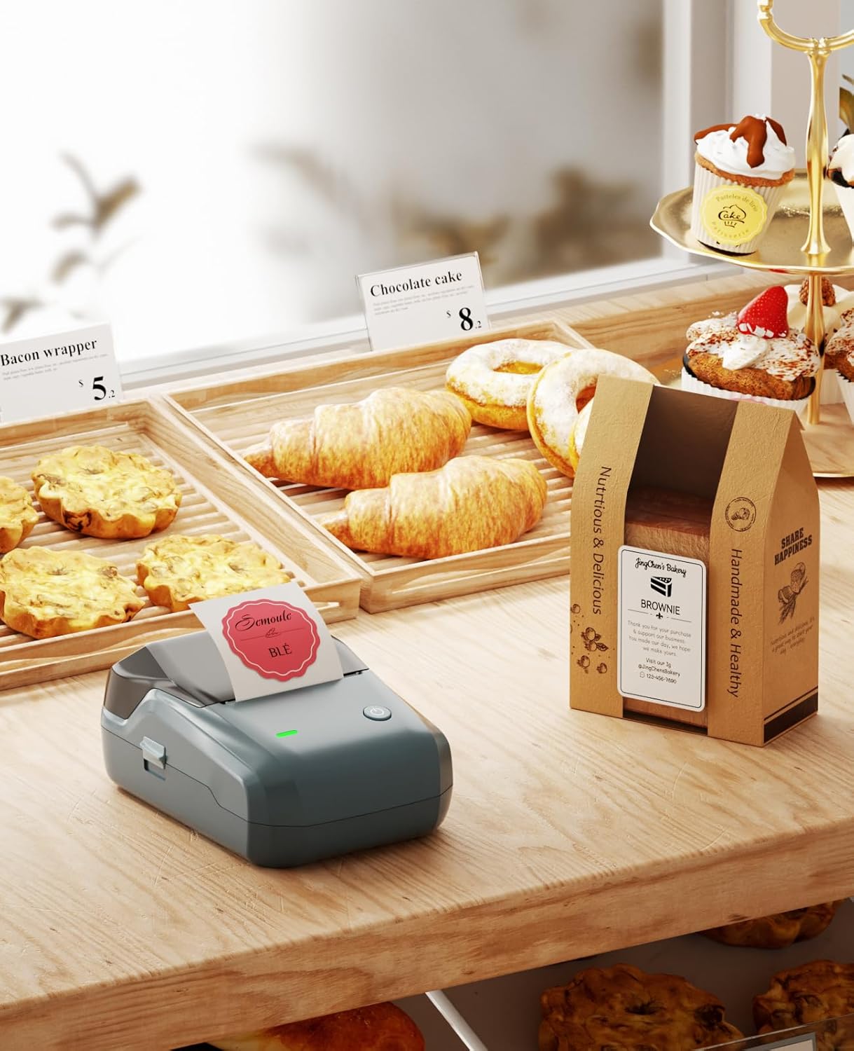 NIIMBOT B1 - Portable Thermal Label Printer - For Office & Small Biz