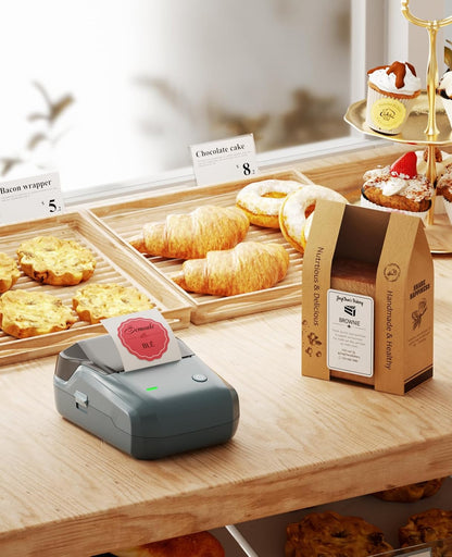 NIIMBOT - B1 - Lake-blue Thermal Printer + Random a Roll of Label