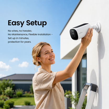 Youkey S420 2.5K Solar Security Camera Built-in Solar Charging IP67