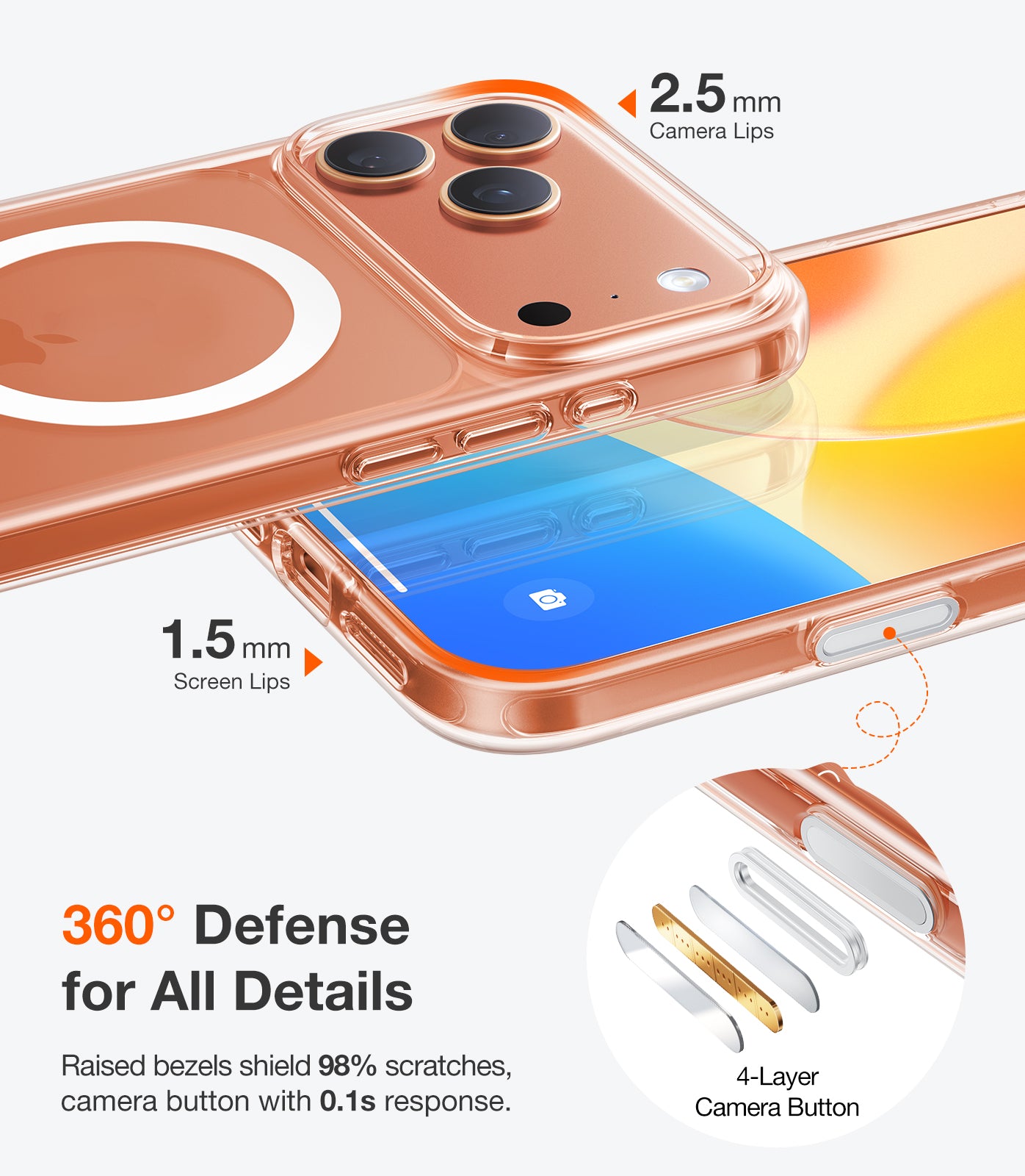 Torras iPhone 17 Pro Max MagSafe Shockproof Case 12ft Drop Military Anti-FP