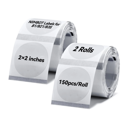 NIIMBOT - B1 - Lake-blue Thermal Printer + Random a Roll of Label Lake Blue 50×50-150pcs White Round
