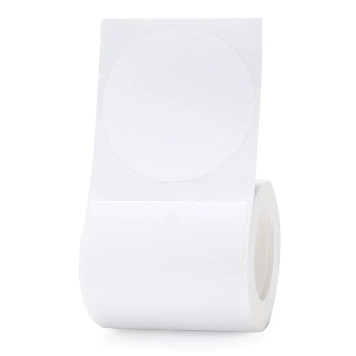 Niimbot White Round Label Tape - For B21/B1/B3S 50x50mm-150pcs White