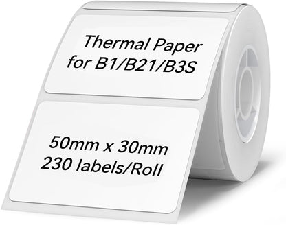 NIIMBOT - B1 - Lake-blue Thermal Printer + Random a Roll of Label Lake Blue 50×30-230pcs White