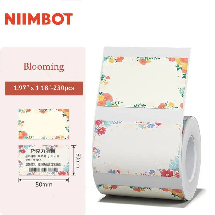Niimbot Color Series Thermal Label For B21/B1/B3S 50x30mm-230pcs Blooming
