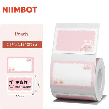 Niimbot Color Series Thermal Label For B21/B1/B3S 50x30mm-230pcs Peach