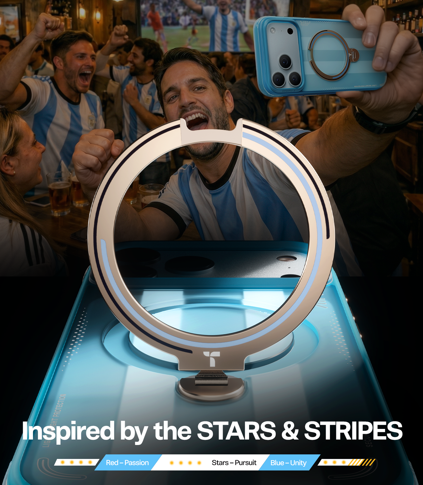 Torras iPhone 17 MagSafe 360 Kickstand Case Argentina Football Edition