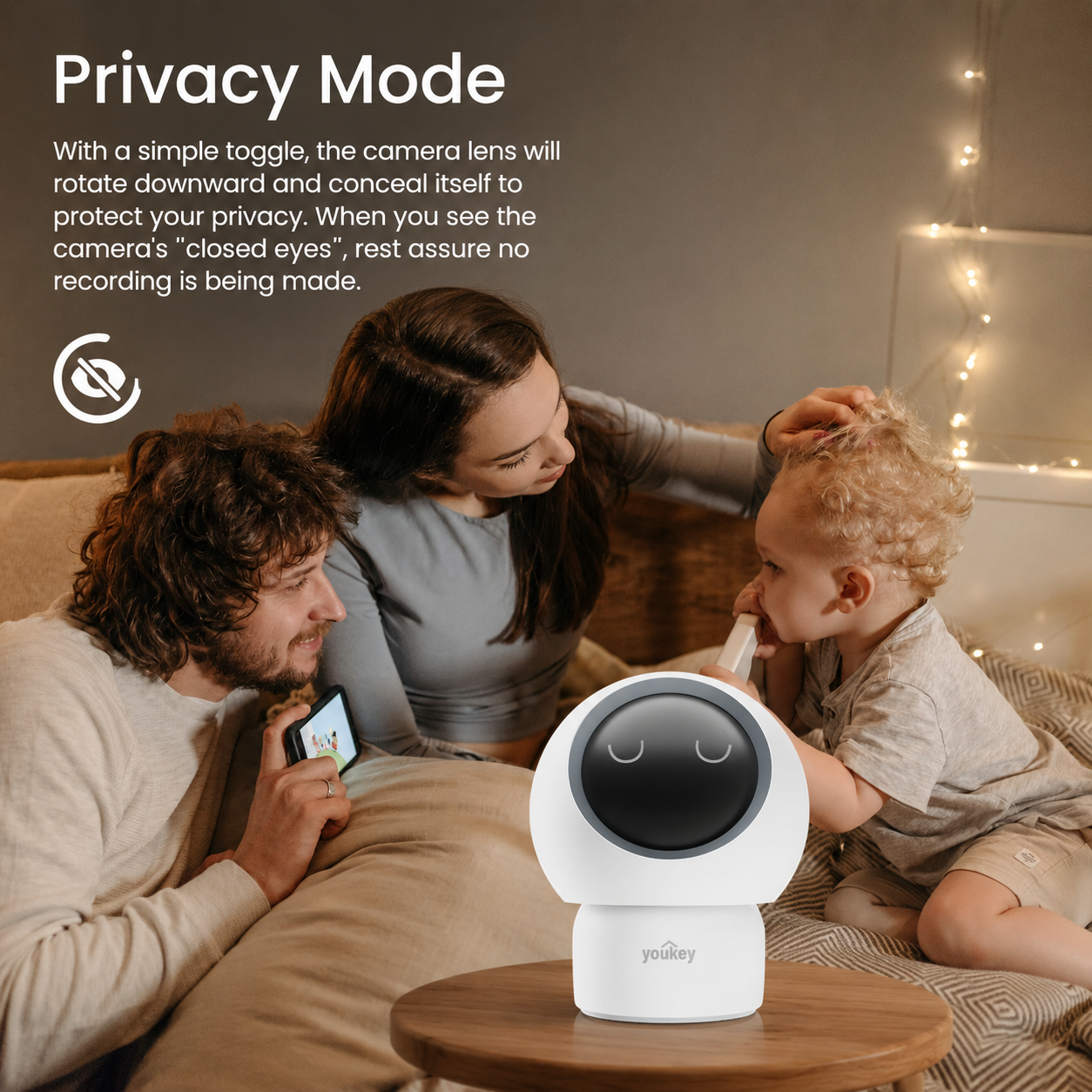 Youkey P310 2.5K QHD Indoor Pet Camera with 360 View and Auto Tracking