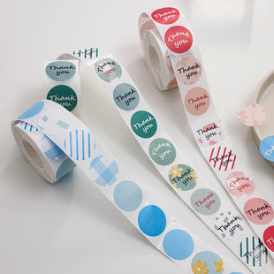 Thank You Stickers Cake Bakery Decoration Adhesive Labels Gift Packaging Sealing Stickers