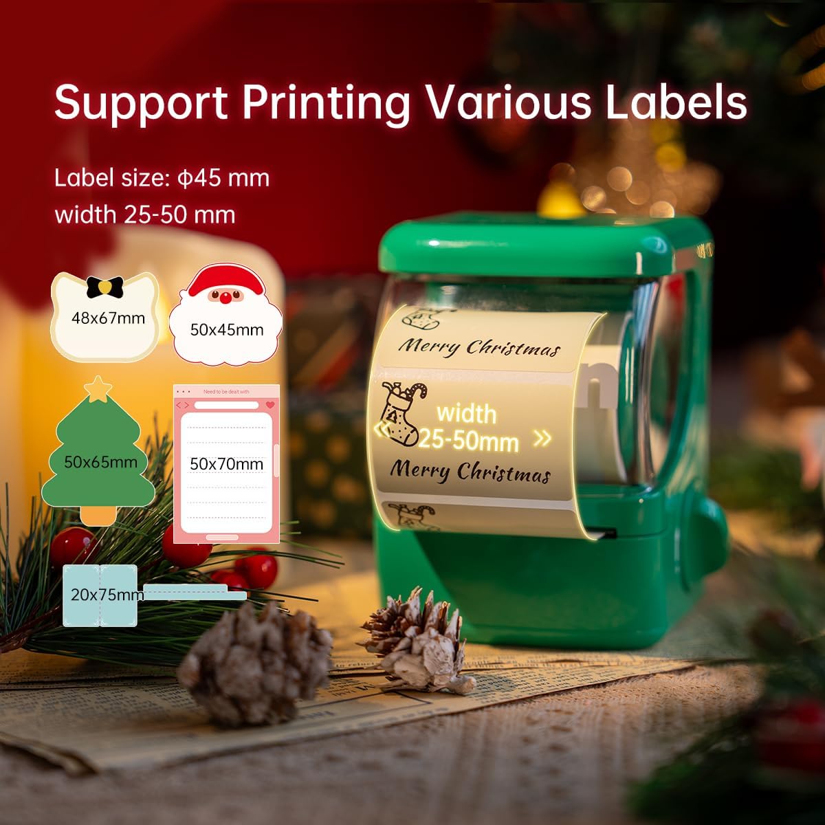 HPRT NEW1 Portable Thermal Label Printer with One Label Roll