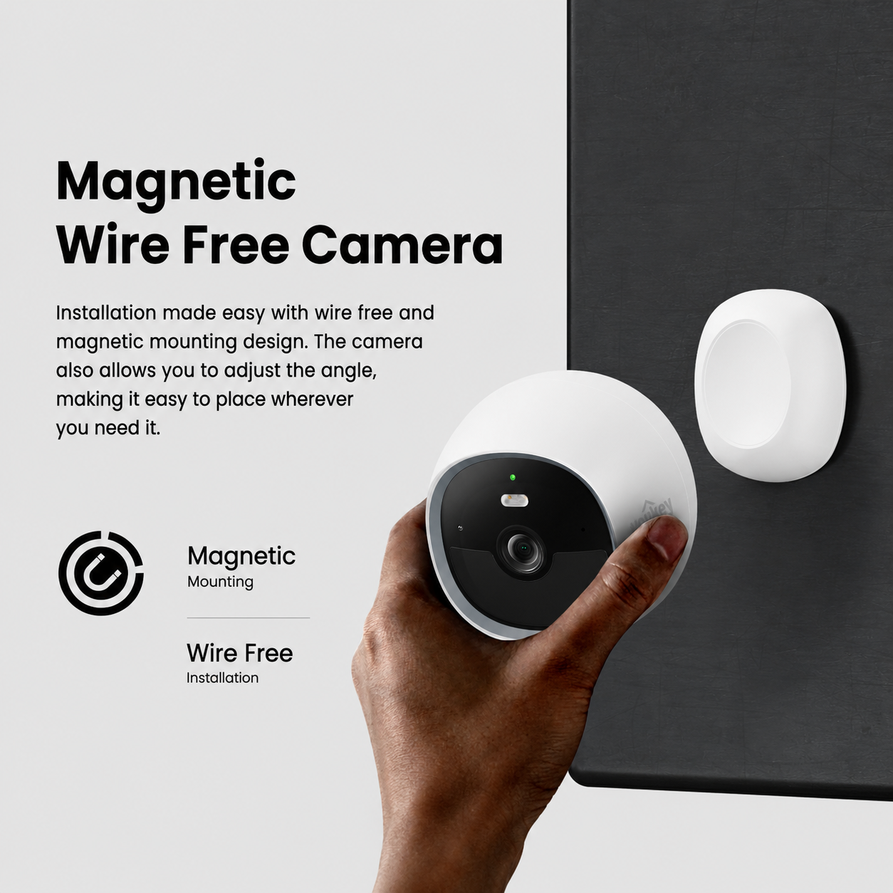 Youkey S320 2.5K QHD Wire-Free Camera Magnetic Base Wi-Fi 6 Night Vision