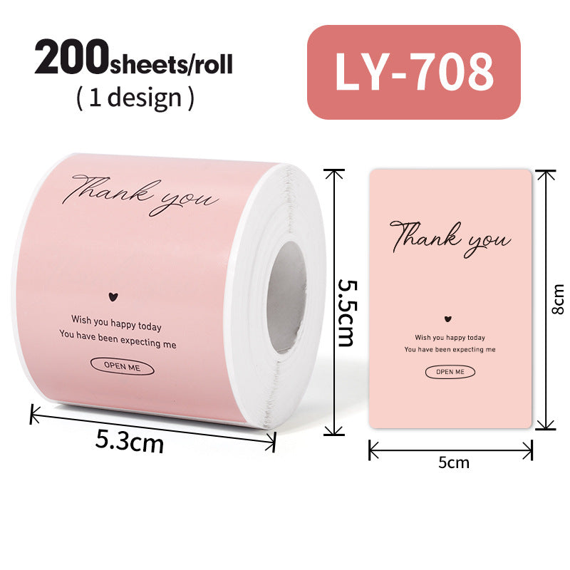 Thank You Stickers Cake Bakery Decoration Adhesive Labels Gift Packaging Sealing Stickers