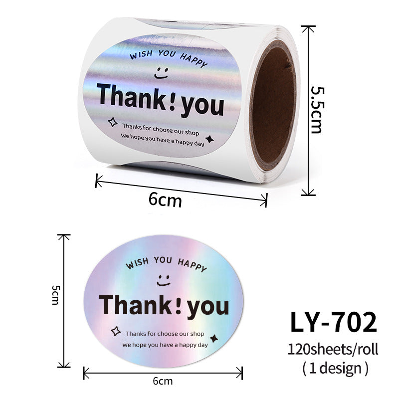Thank You Stickers Cake Bakery Decoration Adhesive Labels Gift Packaging Sealing Stickers