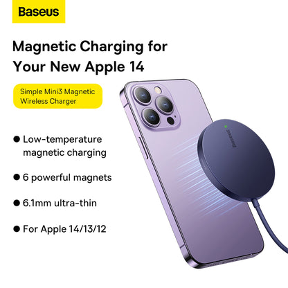 Baseus Simple Mini3 15W Magnetic Wireless Charger