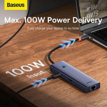 Baseus 6-in-1 Ultrajoy Series 6 Port Hub Type-C Docking Station 6