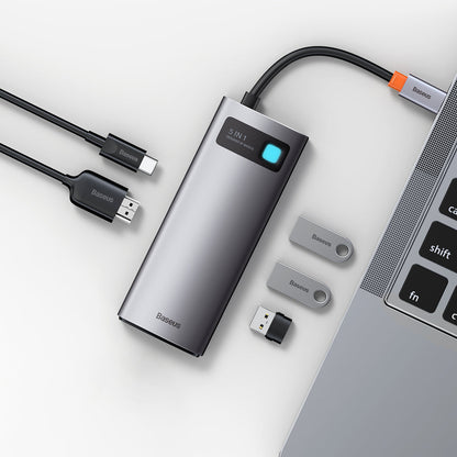 Baseus Metal Gleam Series 5-in-1 Multifunctional Type-C HUB Docking Station Silver 10
