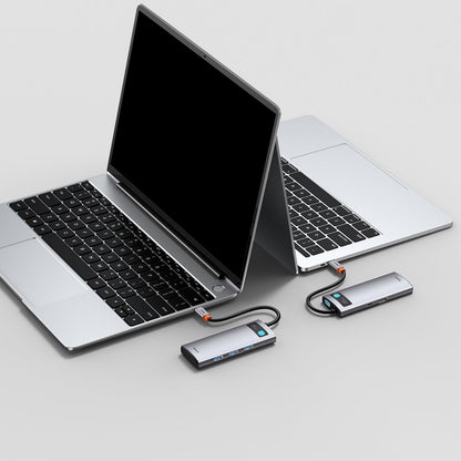 Baseus Metal Gleam Series 5-in-1 Multifunctional Type-C HUB Docking Station Silver 11