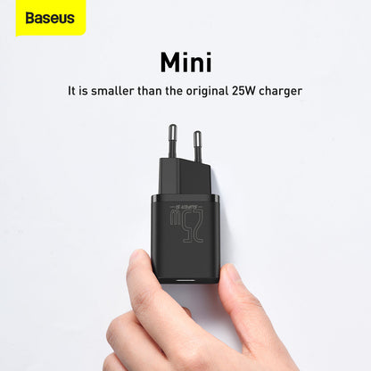 Baseus Super Si 25W Quick Charger and 1M Type C to Type C Cable - Black 8