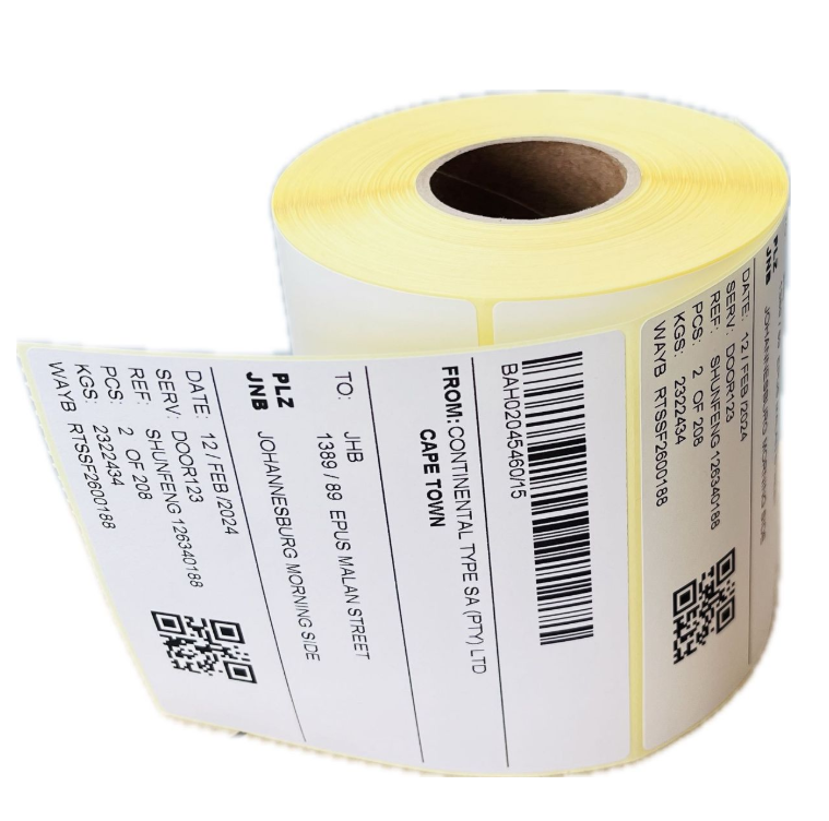 Thermal ECO Strong Adhesive Shrink-Wrapped Label Roll-100x100mm 500 Labels
