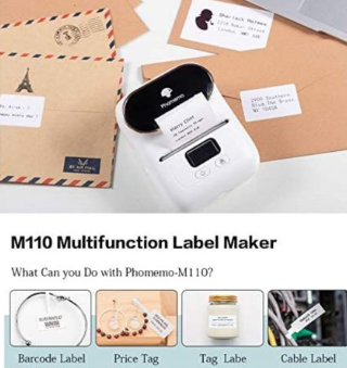 Phomemo M110 - Portable Label Maker -For Home/ Office/Outdoor Use