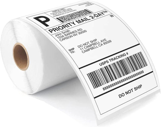 Black Rhino - Blank labels on rolls - Thermal Top Labels - 100x150mm-500 pieces