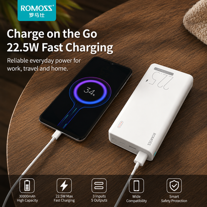 Romoss Sense 8F 30000mAh 22.5W Fast Charging Power Bank