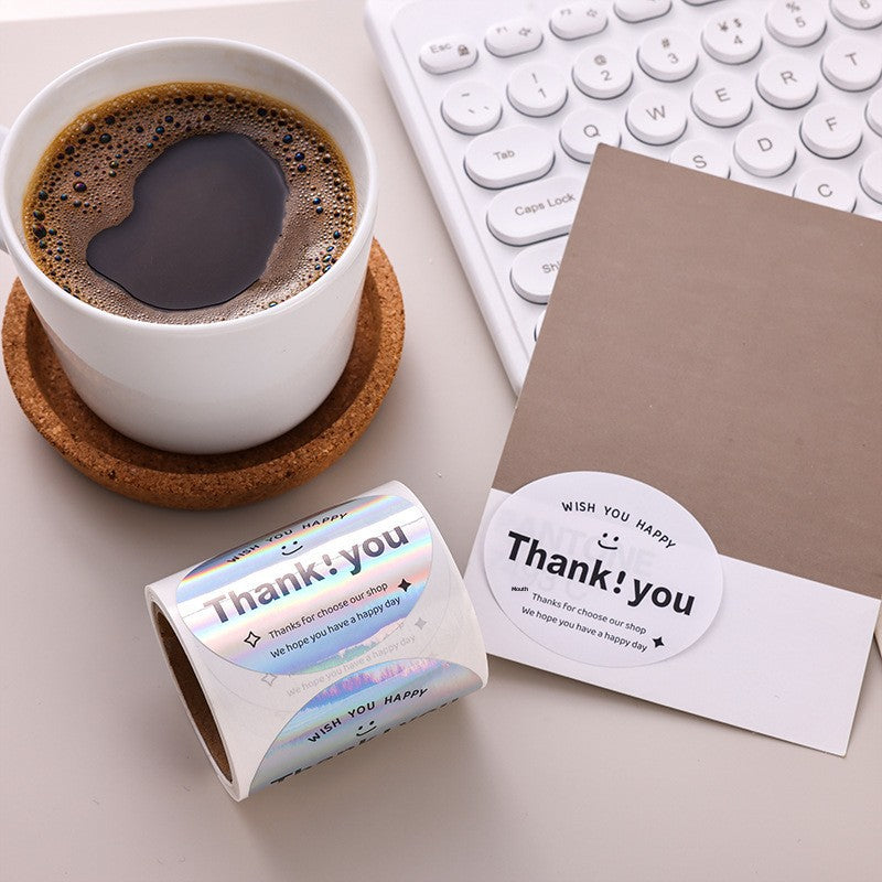 Thank You Stickers Cake Bakery Decoration Adhesive Labels Gift Packaging Sealing Stickers