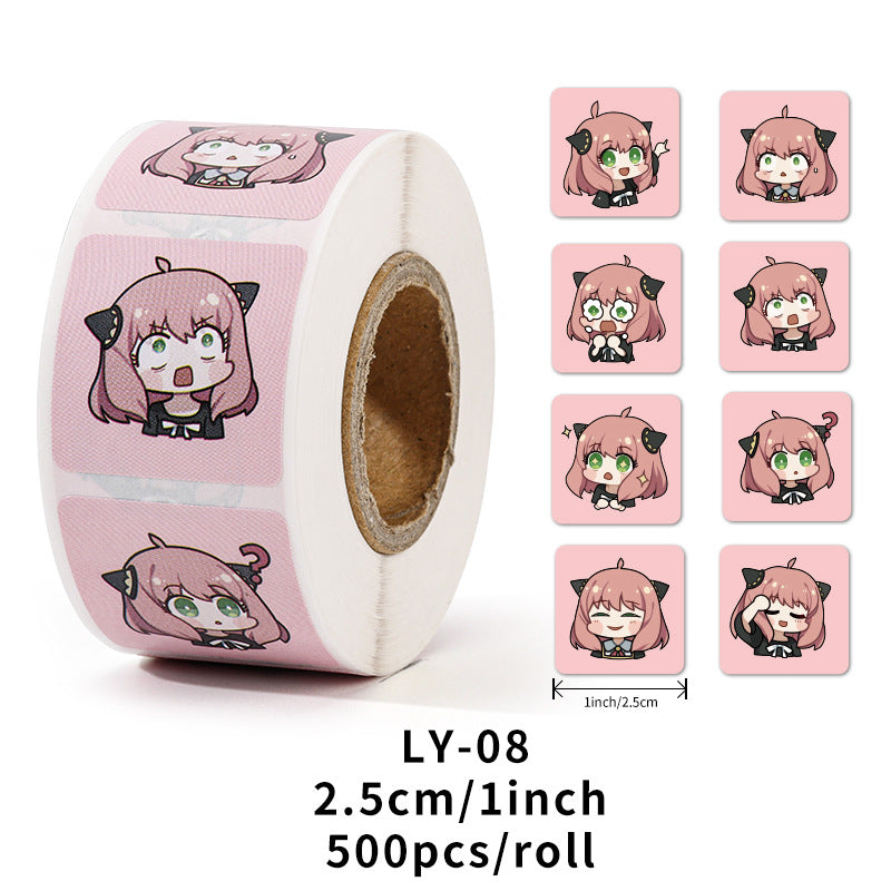 Stickers for Children Girls Cute Sanrio Sealing Stickers Student Guka Journal Material Roll Stickers Reward Teacher Use