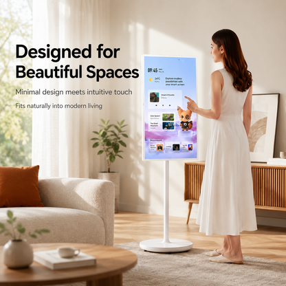 Portable 23.8 Inch Smart TV FHD 1080p Android Battery Powered Display