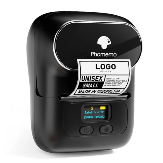 Phomemo - M110 - Portable Bluetooth Label Maker - Mini Design, 20-50mm Width - Home Offices, Travel