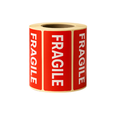 Fragile Warning Stickers - Smi-gloss - 100x50-500PCS/Roll Labels