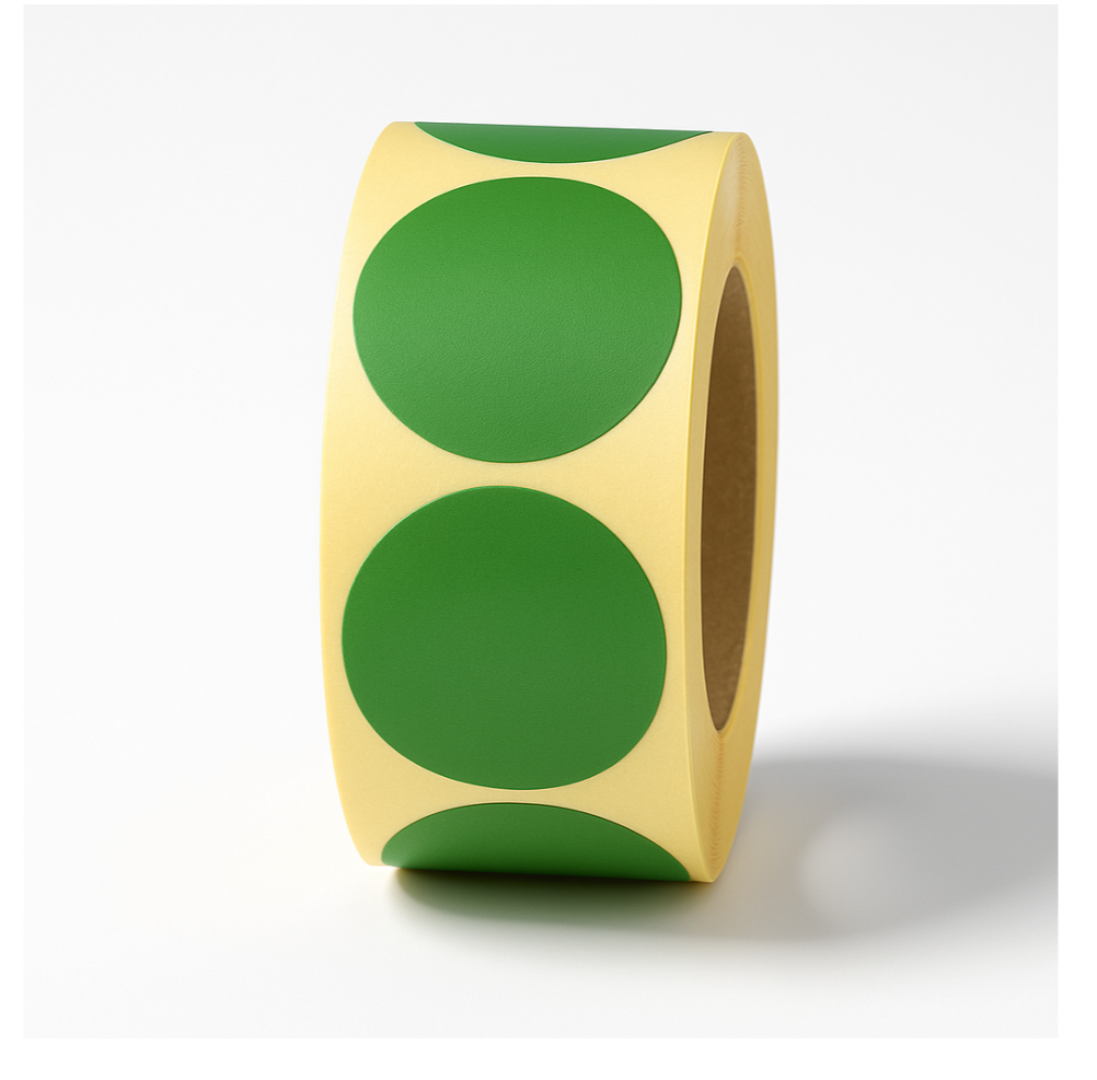 Thermal 34mm Round Self-Adhesive Stickers-1000 Labels-Durable & Easy to Use