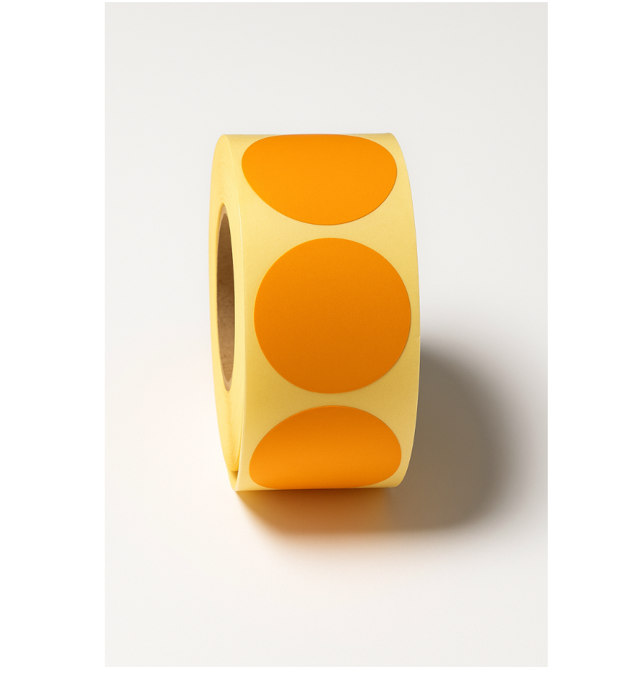 Thermal 34mm Round Self-Adhesive Stickers-1000 Labels-Durable & Easy to Use